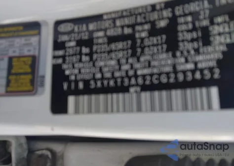 2012 Kia Sorento Lx из США, поврежденный, VIN 5XYKT3A62CG293452